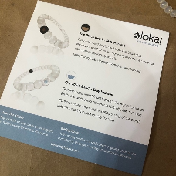Lokai | NWT Classic Lokai Balance Silicone Bracelet Slide On Size S - Picture 7 of 7